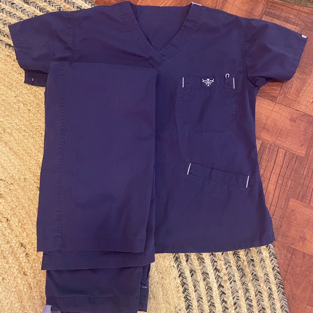 Purple scrubs